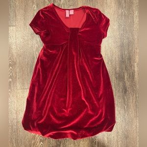 Girls Red Sparkly Holiday Dress